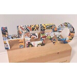 DC Hero Wooden Lettering Decorative Home Decor  18" X 6"